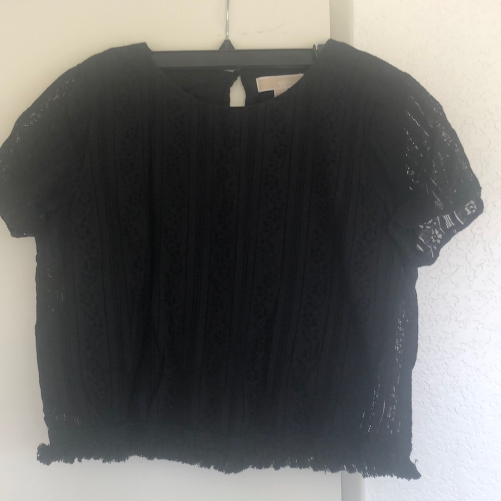 Michael Kors lace crop blouse